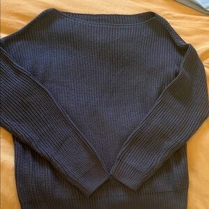 Cozy Navy Blue Knit Sweater
